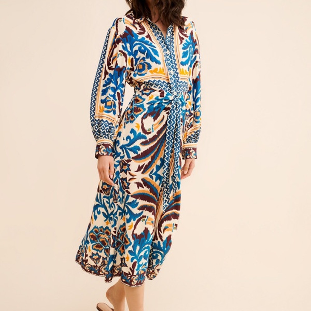 Farm rio Toucan Scarf Midi Dress